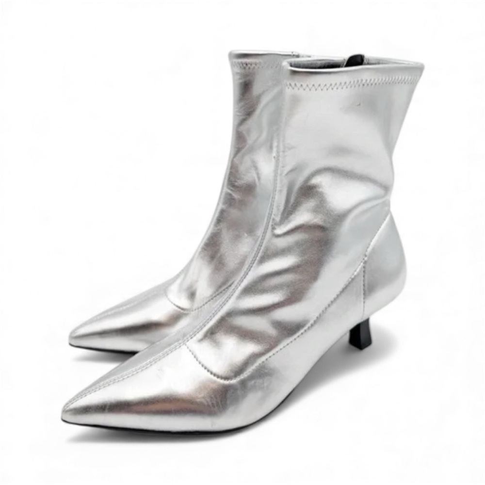 ABOUND Silver Ankle Boots